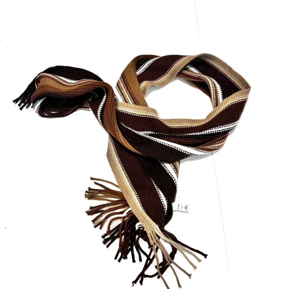Joe Boxer Brown and Tan Striped Scarf